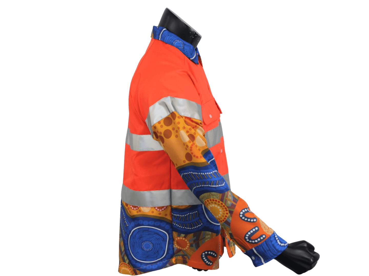 Custom Men’s Sublimation Hi Vis Long Sleeve Polo SPH-BUS-002 (1)