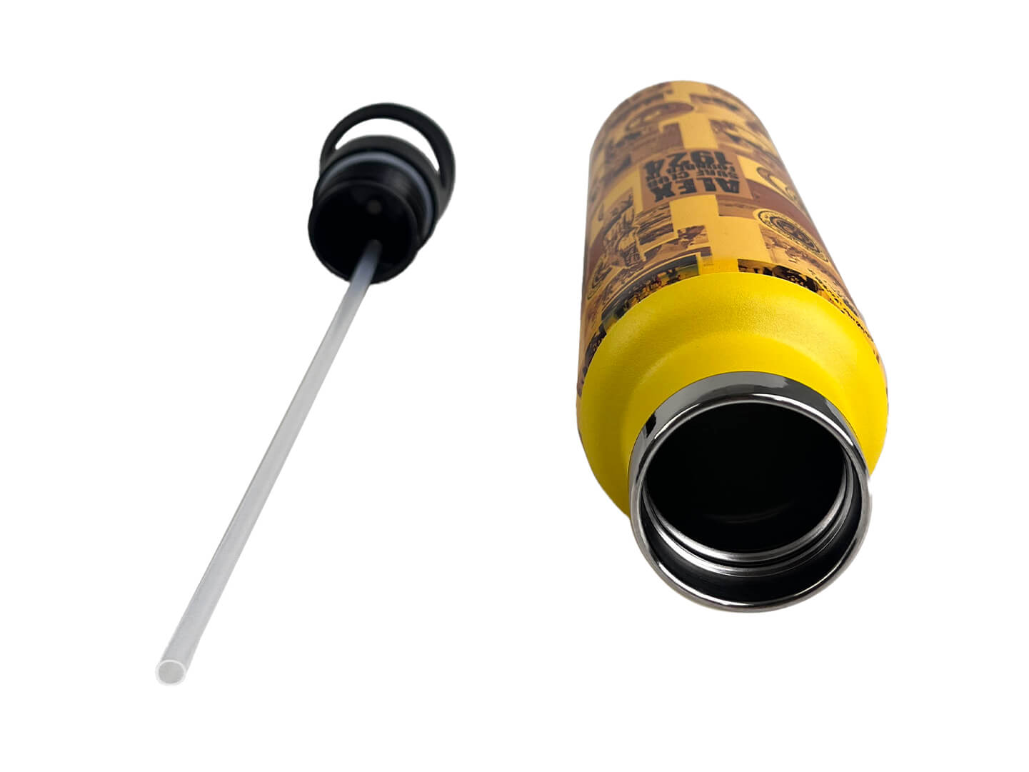 yellow stainless steel water bottles