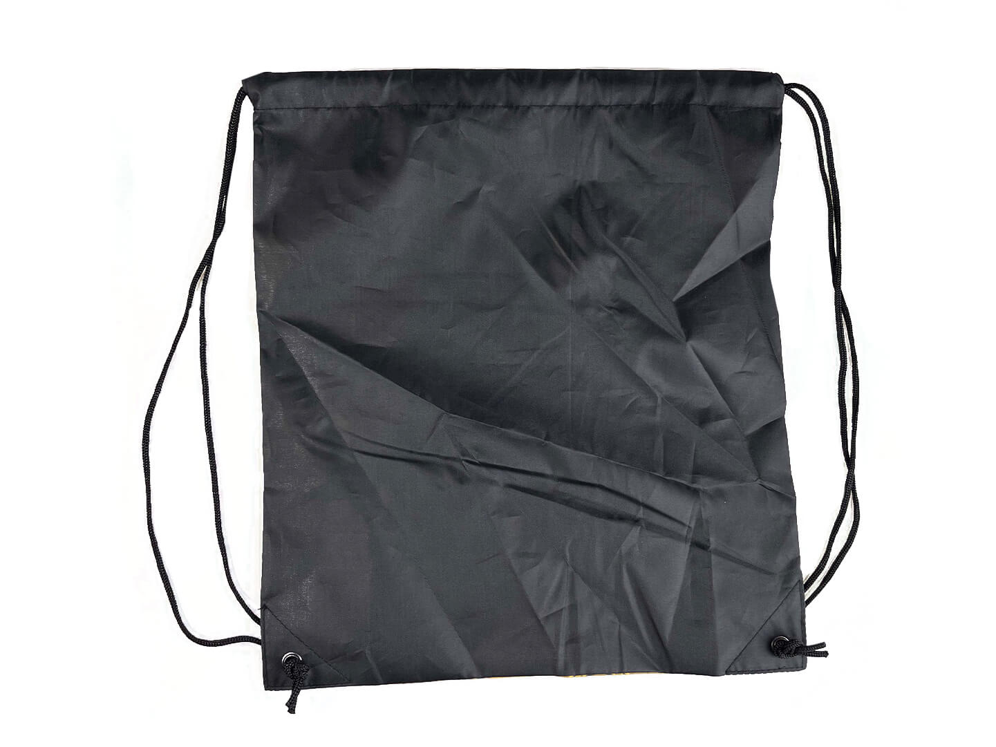 black back drawstring bag