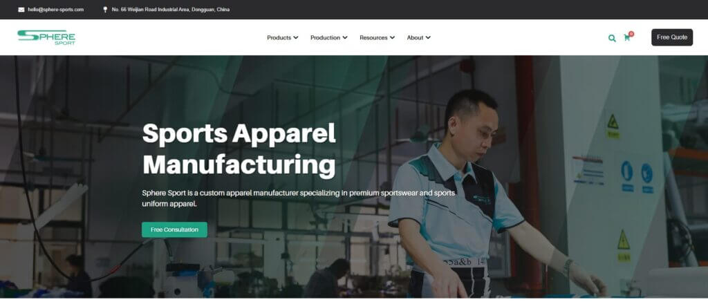 Sphere Sport Custom Clothing Manufacturers