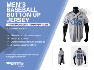 Men’s Baseball Button Up Jersey