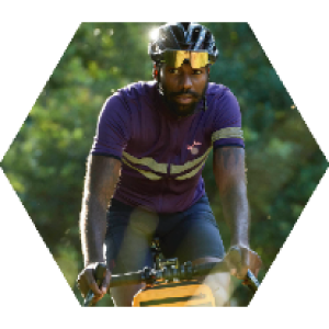 male cyclist wearing sports apparel